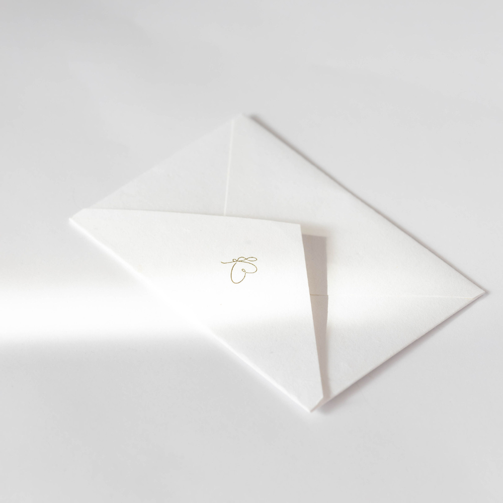 Duurzaam briefpapier van gerecycled katoenpapier