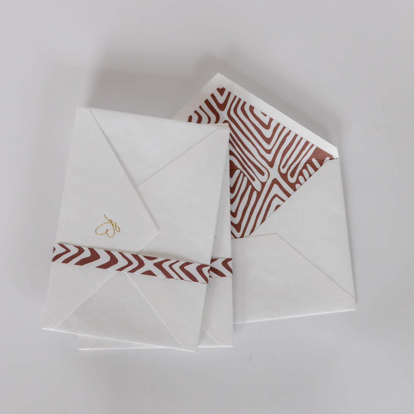 Duurzaam briefpapier van gerecycled katoenpapier